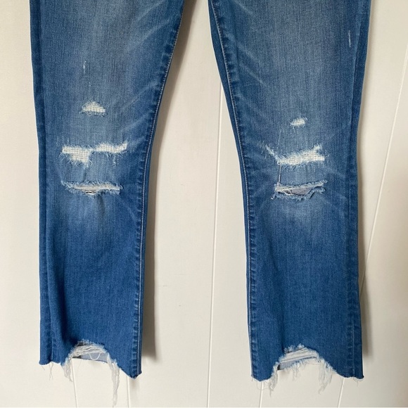 Madewell Cali Demi-Boot Jeans Bronson Wash Button-Front Edition Fly Distressed - Picture 5 of 11